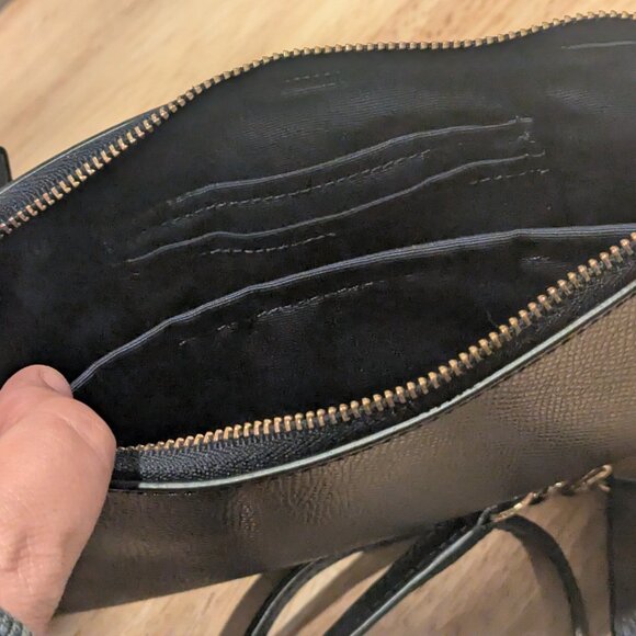 Coach Leather Slim Crossbody Bag with Gold Studs and Hardware-Midnight - Picture 8 of 8